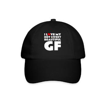 Paare Liebe Herz Freund Geschenkidee Beziehung - Baseballkappe - Schwarz/Schwarz - Vorne