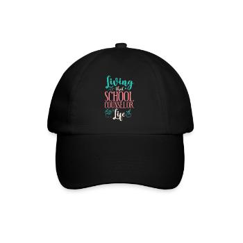 School Counselor Living That - Baseballkappe - Schwarz/Schwarz - Vorne