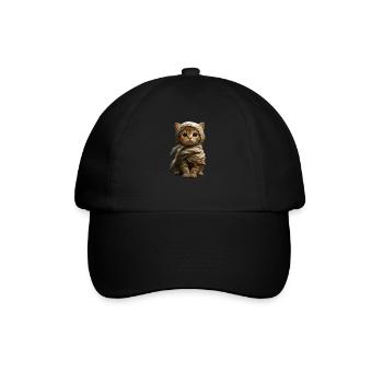 Cute Mummy Kitten - Halloween Costume Design - Baseball Cap - black/black - Front