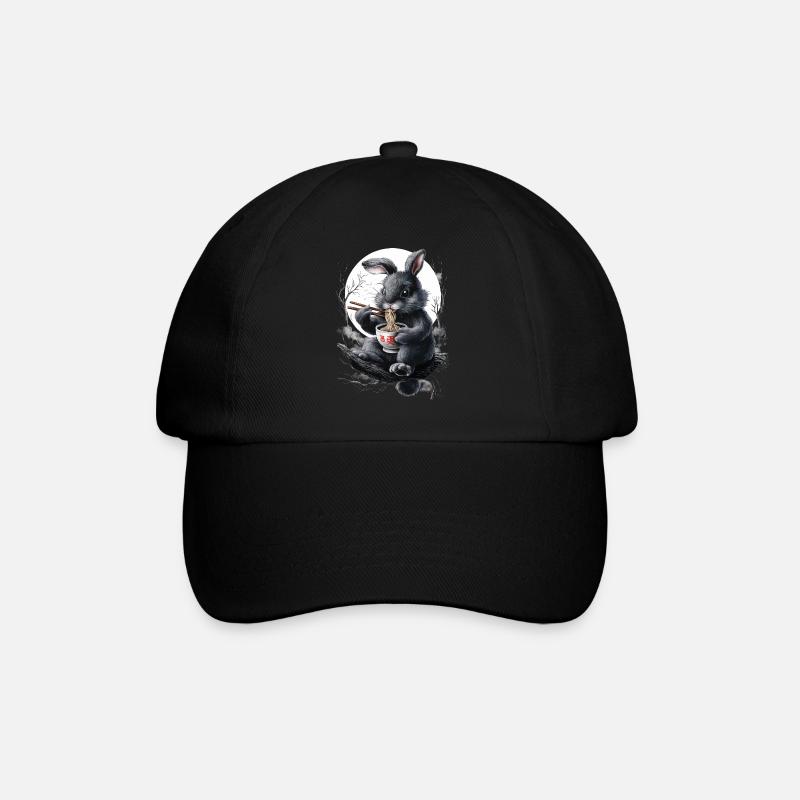 Hase - Baseballkappe - Schwarz/Schwarz