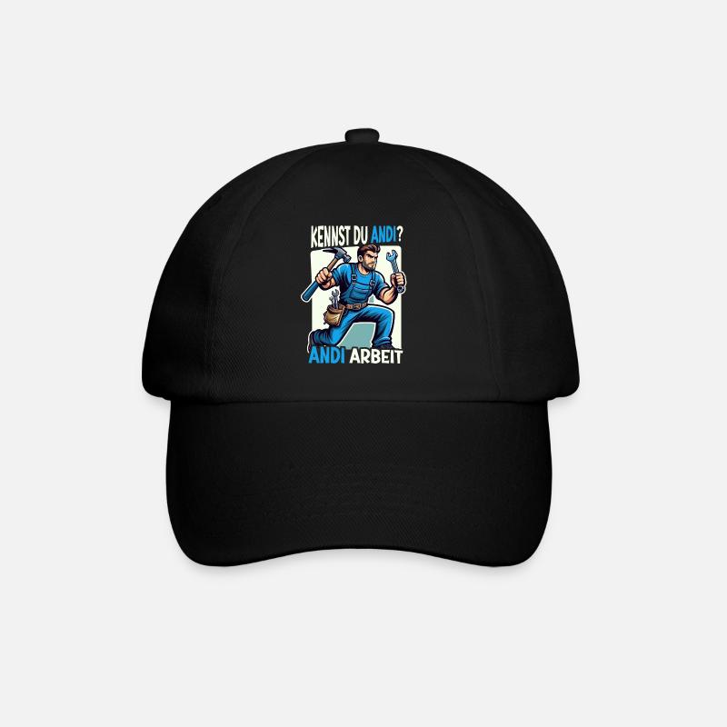 Handwerker Andi Arbeit Geschenk Sprüche Lustig - Baseballkappe - Schwarz/Schwarz