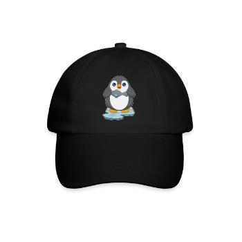 Pinguin Fisch - Baseballkappe - Schwarz/Schwarz - Vorne