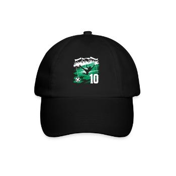10e anniversaire 10 ans de football Joueur de football - Casquette classique - noir/noir - Devant
