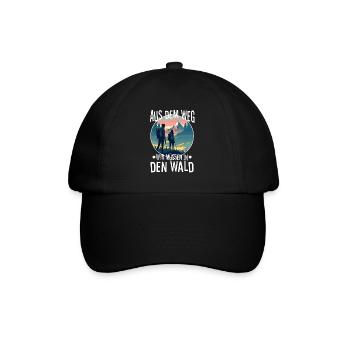 Aus dem weg wir müssen in den Wald - Baseballkappe - Schwarz/Schwarz - Vorne