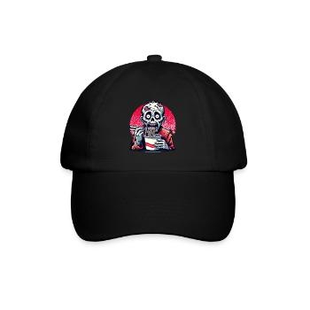 Zombie Ramen Noodles for Scary Movies Japanese - Baseball Cap - black/black - Front