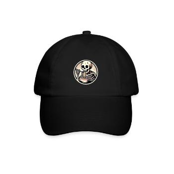 Skeleton Ramen Noodles for Scary Movies Japanese - Baseball Cap - black/black - Front