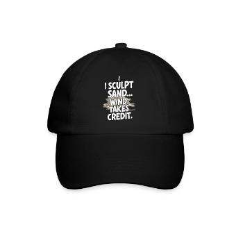 Professional sand sculptors on the beach at the - Baseball Cap - black/black - Front