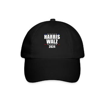Harris Walz 2024 Kamala Harris 24 Präsident Harris - Baseballkappe - Schwarz/Schwarz - Vorne