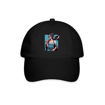 Garten Geschenk Gärtnerin Geburtstag Geschenk - Baseballkappe - Schwarz/Schwarz - Vorne