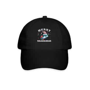 Merry Sharkmas - Noël - Casquette classique - noir/noir - Devant
