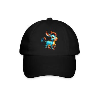 Esel-Maultier - Baseballkappe - Schwarz/Schwarz - Vorne
