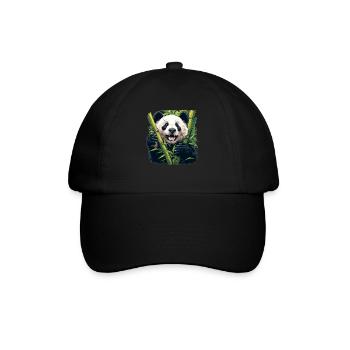 Giant Panda Große Pandas Großer Panda - Baseballkappe - Schwarz/Schwarz - Vorne