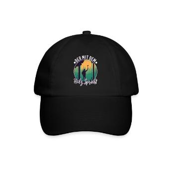 Who talks to the wood - Baseball Cap - black/black - Front