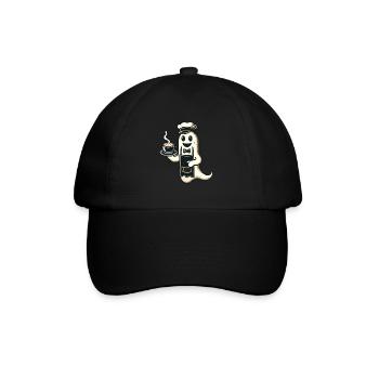 Kaffeeliebhaber Barista Geist Lustiger Kaffee - Baseballkappe - Schwarz/Schwarz - Vorne