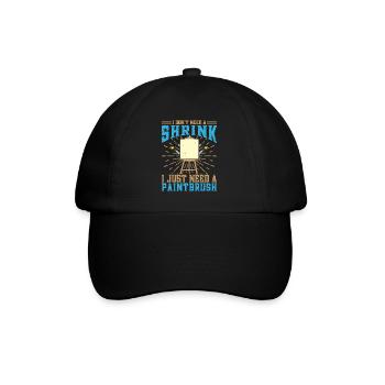 Artiste cool J’ai besoin d’un cadeau de peintre au pinceau - Casquette classique - noir/noir - Devant