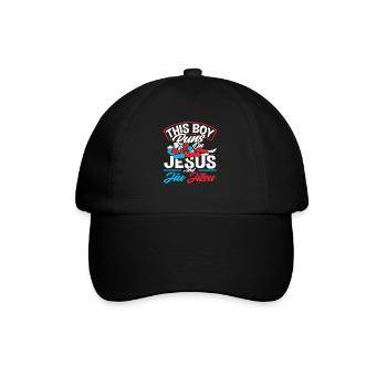 Ce garçon vit pour Jésus et le Jiu Jitsu - Casquette classique - noir/noir - Devant