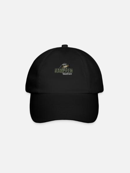Karpfen Flüsterer - Baseballkappe - Schwarz/Schwarz