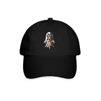 Gespenstische Party Lustiges Halloween Streetwear - Baseballkappe - Schwarz/Schwarz - Vorne
