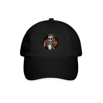 Zombie Ramen Noodles For Scary Movies Japanese - Baseball Cap - black/black - Front
