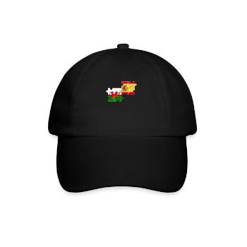 Pays de Galles Espagne Drapeau Espagnols Gallois - Casquette classique - noir/noir - Devant