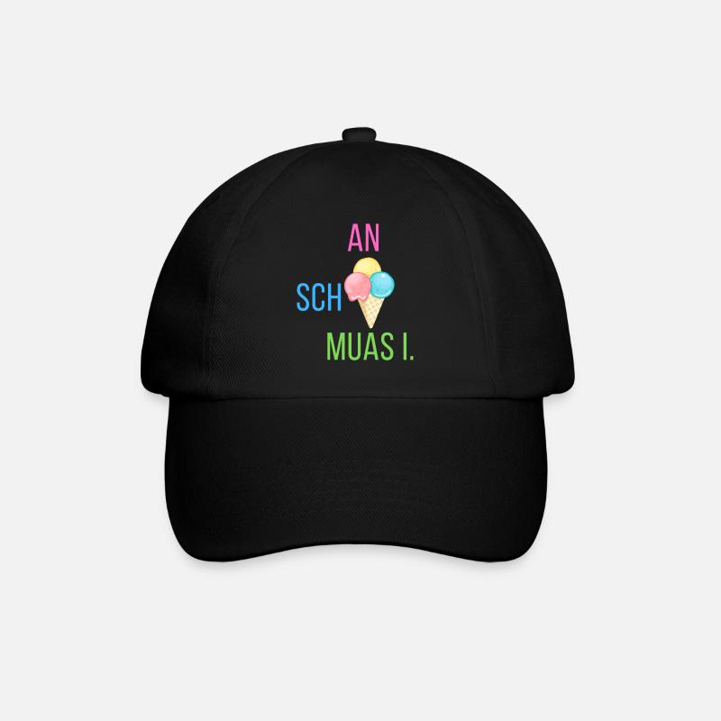 An scheiß muas i - Statement - Baseballkappe - Schwarz/Schwarz