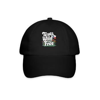 Texas Wildflowers Season Fields Flowers Texas - Baseball Cap - black/black - Front