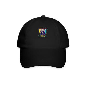 75th Birthday Cheers To 75 Years! - Baseball Cap - black/black - Front
