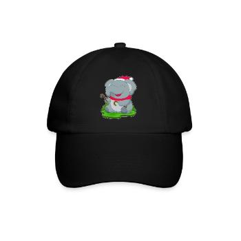 Canne de Noël éléphant - Casquette classique - noir/noir - Devant