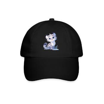 Snow Leopard Schneeleoparden Schneeleopard - Baseball Cap - black/black - Front