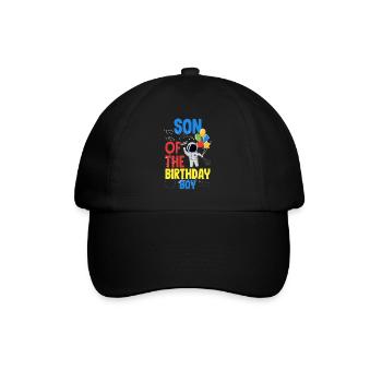 Anniversaire des enfants Membres de la famille des astronautes - Casquette classique - noir/noir - Devant