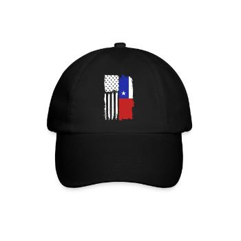 Chilenischer Amerikaner, stolze chilenische Wurzel - Baseballkappe - Schwarz/Schwarz - Vorne