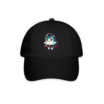 Goth Girl Ghost Cute Halloween Ghost - Baseball Cap - black/black - Front