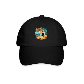 Retro Summer Loving Beach Vibes for a - Baseball Cap - black/black - Front