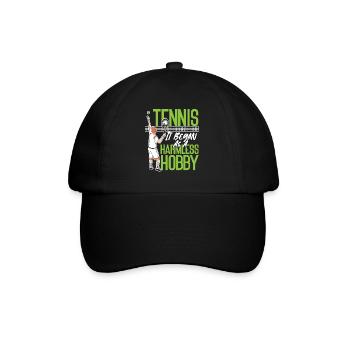 Funny Tennis Player Racket Tennis - Baseball Cap - black/black - Front