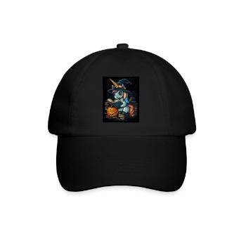 Cadeau d’Halloween Femmes Licorne Hommes Enfants - Casquette classique - noir/noir - Devant