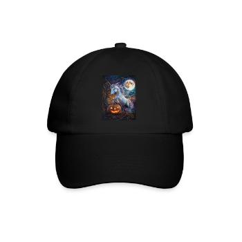 Cadeau d’Halloween Femmes Licorne Hommes Enfants - Casquette classique - noir/noir - Devant