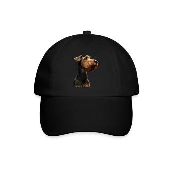 Airedale Terrier - Baseballkappe - Schwarz/Schwarz - Vorne