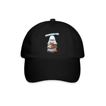 Cute Book Lover Ghost Funny Saying - Baseball Cap - black/black - Front