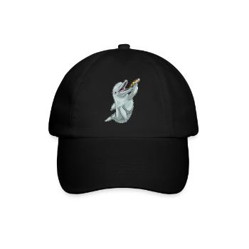 Dolphin Pizza - Baseball Cap - black/black - Front