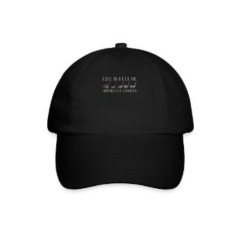 La vie est pleine de choix importants Clubs de golf - Casquette classique - noir/noir - Devant