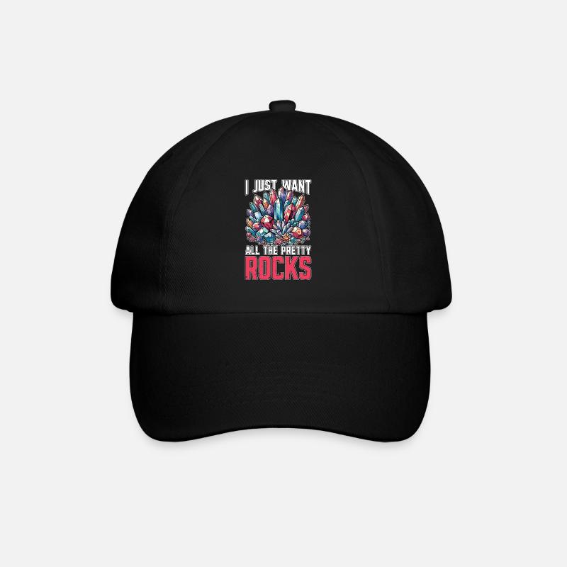 Geologist I Just Want All The Pretty Earth Science - Baseballkappe - Schwarz/Schwarz