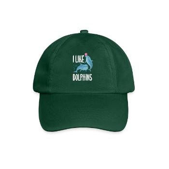 I like dolphins for dolphin lovers - Baseball Cap - bottle green - Front