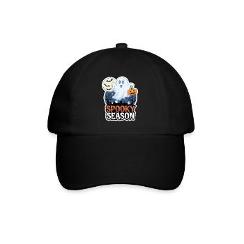Cute Halloween Ghost Spooky Season Ghost - Baseballkappe - Schwarz/Schwarz - Vorne