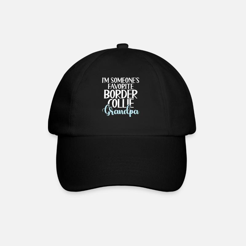 Border Collie Gifts - Baseballkappe - Schwarz/Schwarz