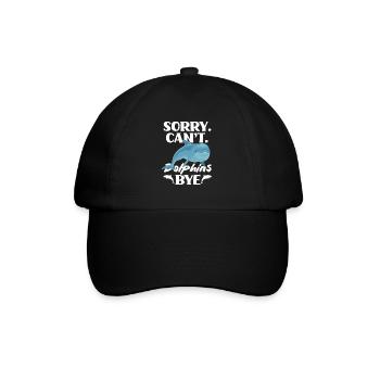 Sorry. Can't. Dolphins Bye - Baseballkappe - Schwarz/Schwarz - Vorne