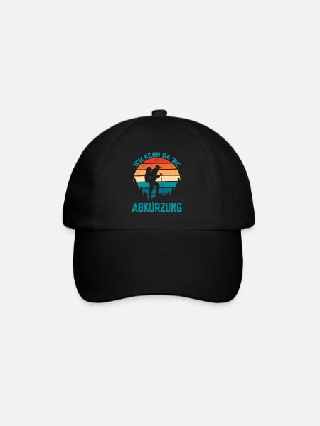 Ich kenn da eine Abkürzung lustige Berge Sprüche - Baseballkappe - Schwarz/Schwarz