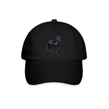 friesian horse - Baseballkappe - Schwarz/Schwarz - Vorne