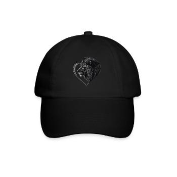 Löwe - Baseballkappe - Schwarz/Schwarz - Vorne