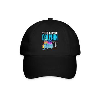 Ce petit dauphin a 11 11 ans - Casquette classique - noir/noir - Devant