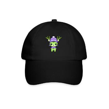 Bande dessinée d’hiver cerf - Casquette classique - noir/noir - Devant